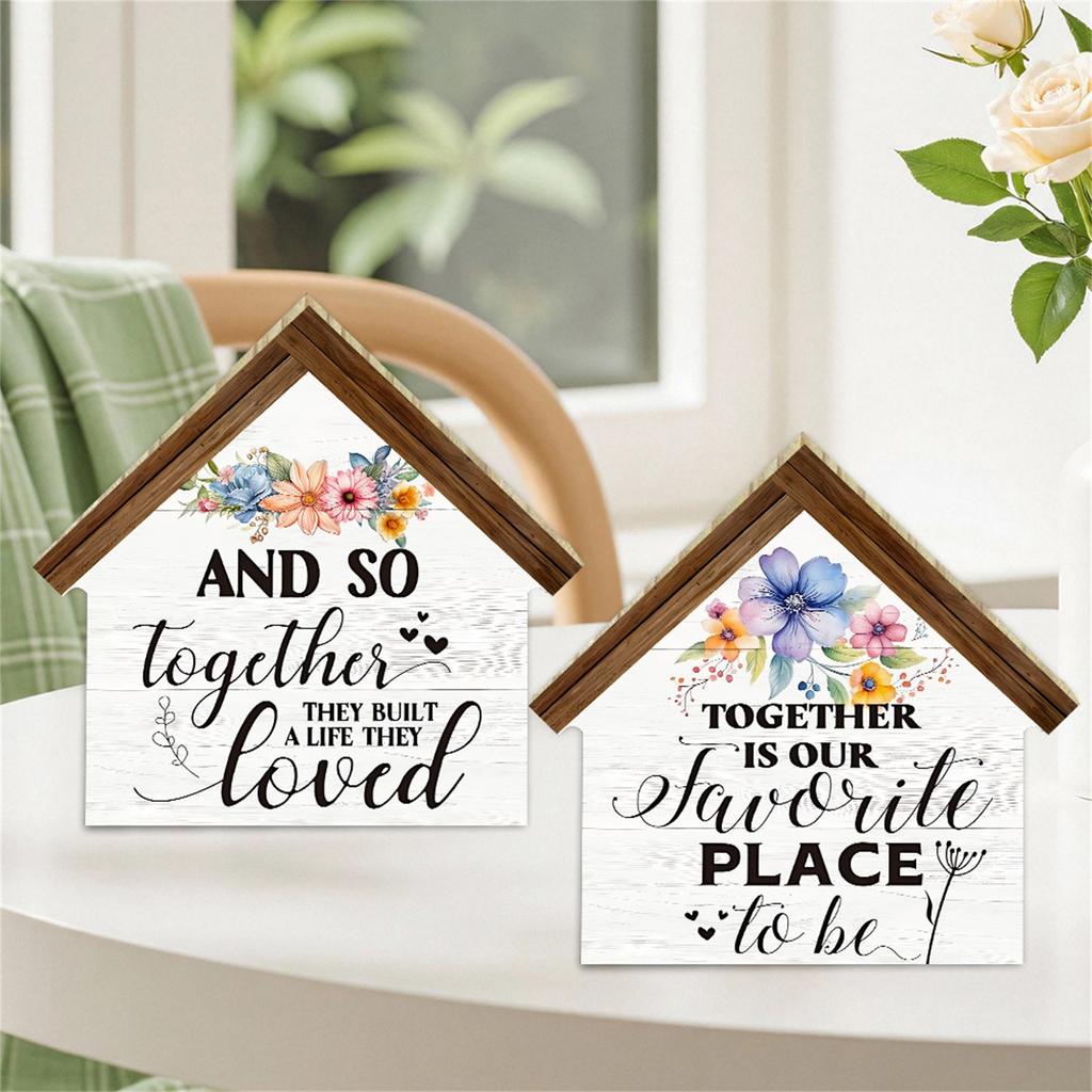 6pc Bird Shaped Wooden Signs, Wooden Tabletop Decorations, Handicrafts, Wooden Home Decor Ornaments