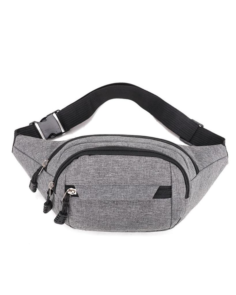 To all Genie Large Lightweight Waist Pouch with 4 Pockets for and More Men's Capacity, Travel, Work, (Gray)