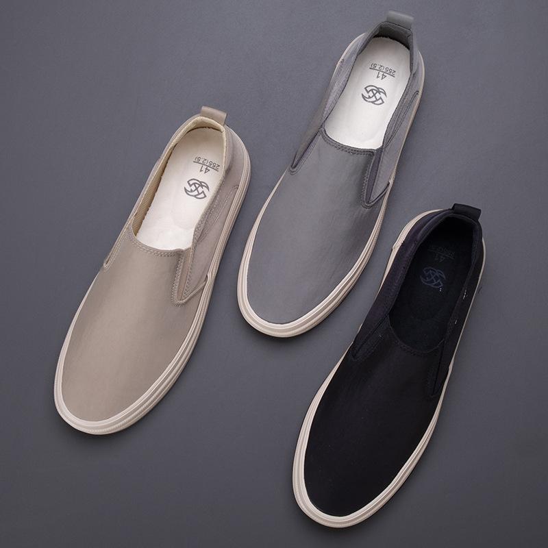 Spring New Mens Flat Shoes Low Top Trendy and Versatile Casual Shoes Trendy Lazy Shoes