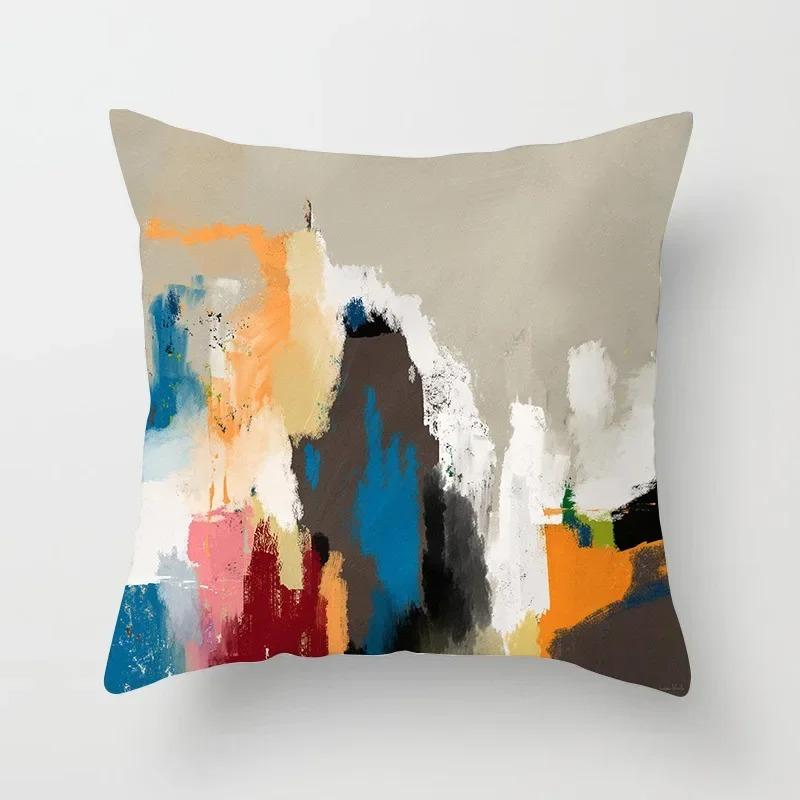 Abstract Oil Painting Decorative Pillowcase Living Room Office Ornaments Home Pillowcase