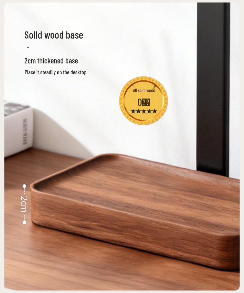 Solid Wood Headphone Stand with Base Storage - E-sports Gaming Hanger