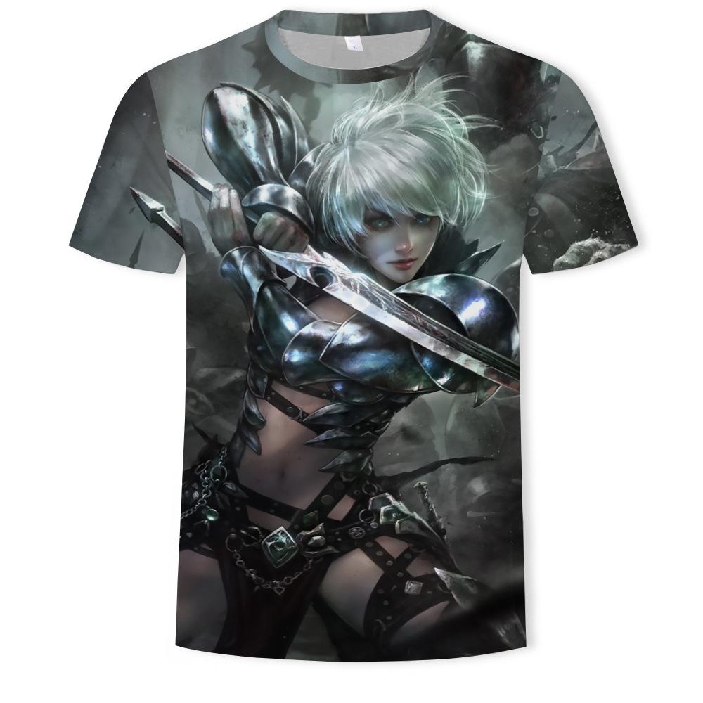 Summer Round Neck T-shirt Men's Game IP Short Sleeve Women Teenager Clothes Quick-drying Top