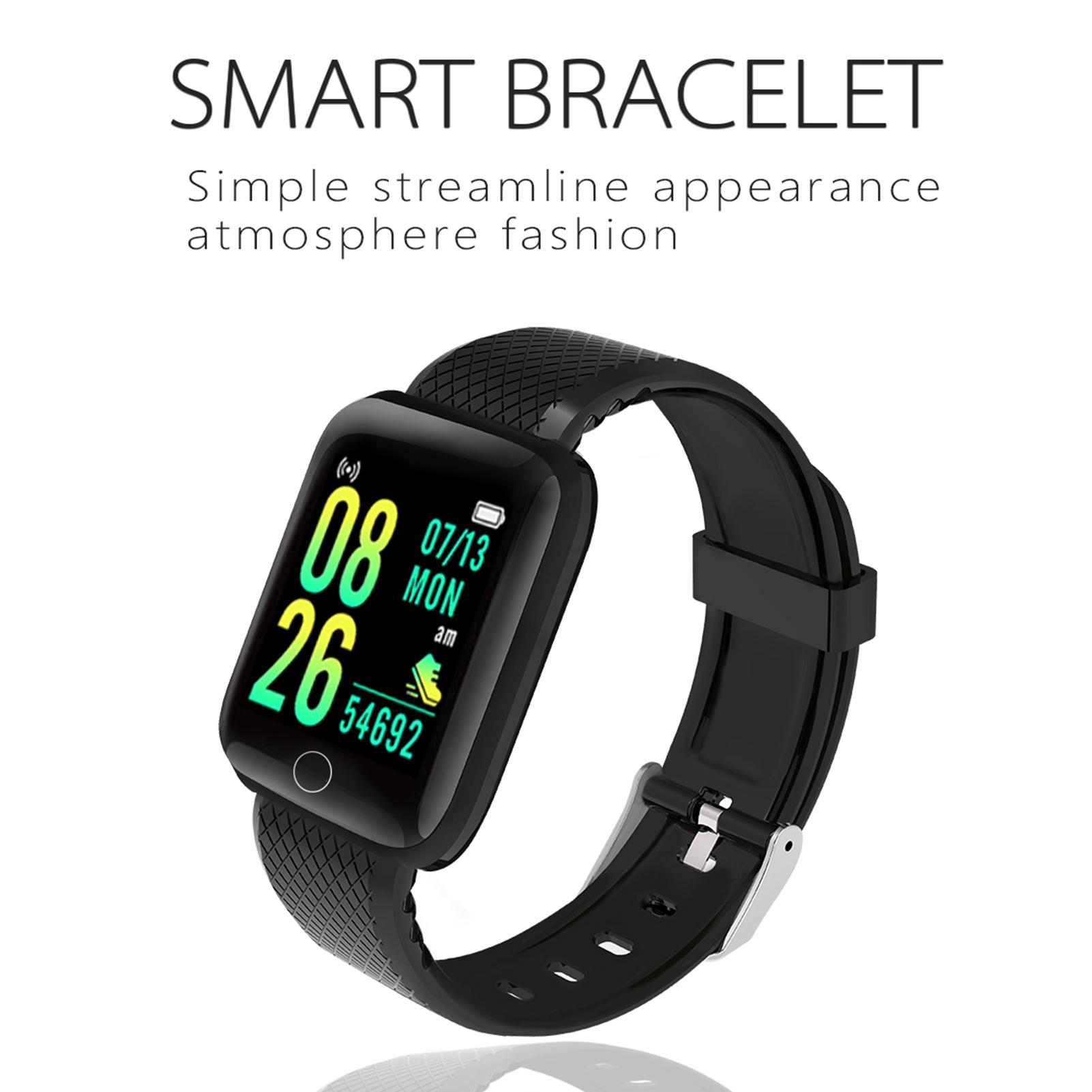 

Smart Bracelet with 1.44 Inches TFT Screen Watch Heart Rate Blood Pressure Blood Oxygen Monitoring Multi Sport Mode BT чёрный