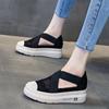 Fashion 7cm Air Mesh Platform Wedge Flats Lace Breathable Comfy High Brand Summer Spring Fashion Chunky Sneaker Autumn Casual Shoes