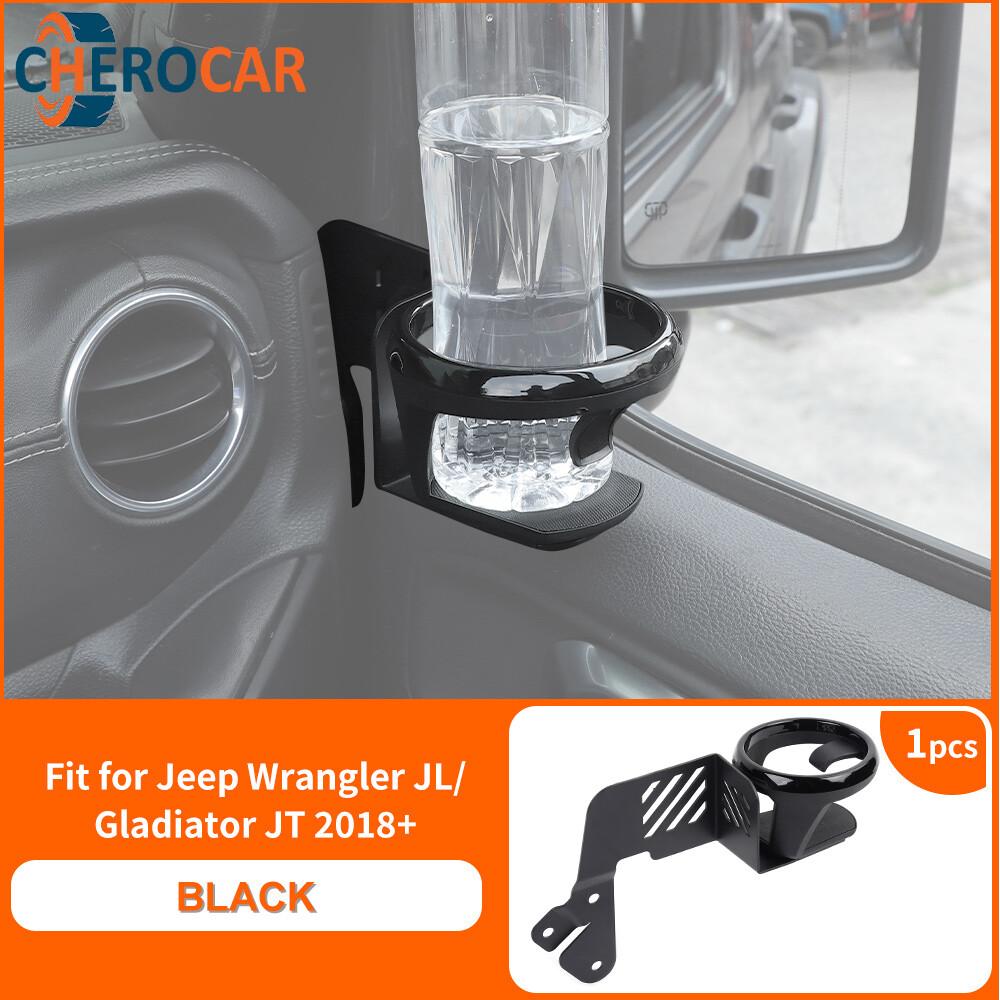Right Dash Mount Door Cup Holder Rack Bracket For Jeep Wrangler JL JT 18+ Black
