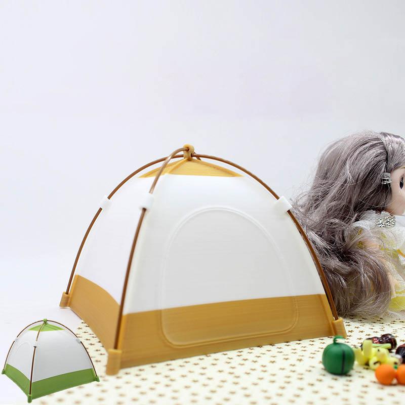 Miniature Play House Toy Scene Furniture Ornaments 1:12 Dollhouse Accessories Mini Camping Small Tent Model Display Decor