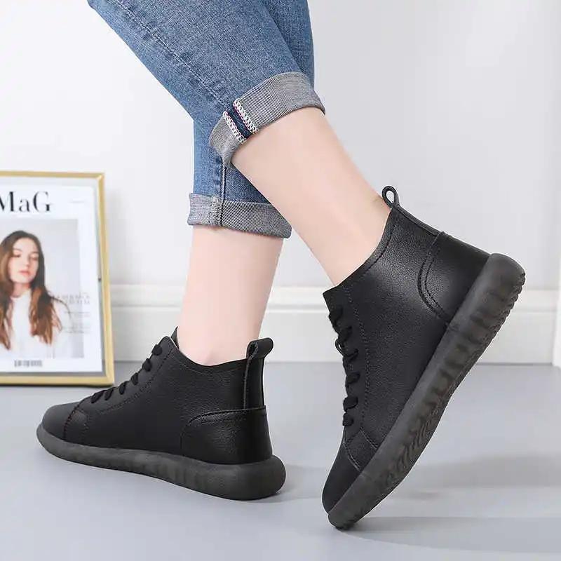 Fashion Thick Heel Laced Sneakers Women White Loafers Designer Tennis Shoes Women Golf Training Sport Classical Price