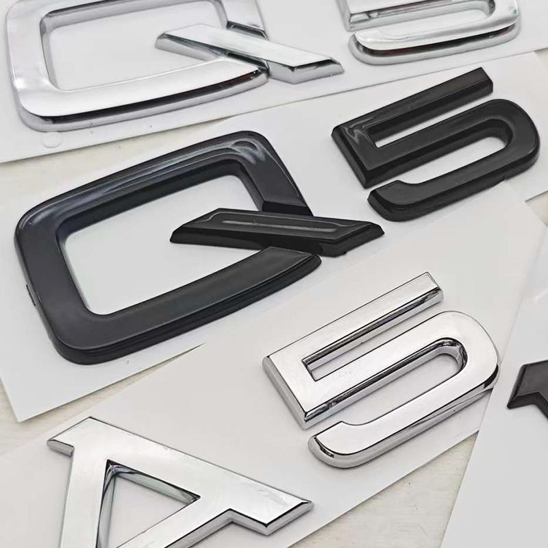 3D ABS Araba Harfleri Logo A5 Q5 Arka Bagaj Rozeti Çıkartma Amblem Çıkartmaları Audi Q5 A5 İçin Oto Kuyruk Aksesuarları