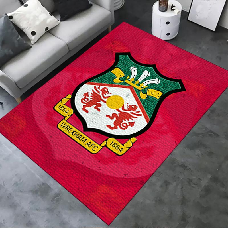 Nuovo Tappeto Wrexham AFC 2025 per Soggiorno Camera da Letto Casa Decorazione Divano, Tappetino Antiscivolo per Giochi Bambini
