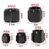 AN4 AN6 AN8 AN10 Fuel Tube Plug Nut Black Tube Nut Fitting Female Flare End for Car Modified Accessories for Auto Vehicle Parts