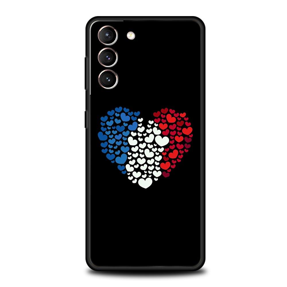 

France flag Phone Case For Samsung Galaxy S24 S23 S22 S20 Ultra S21 FE 5G S10 S9 Plus S10E S8 Soft Silicone Cover Samsung S24