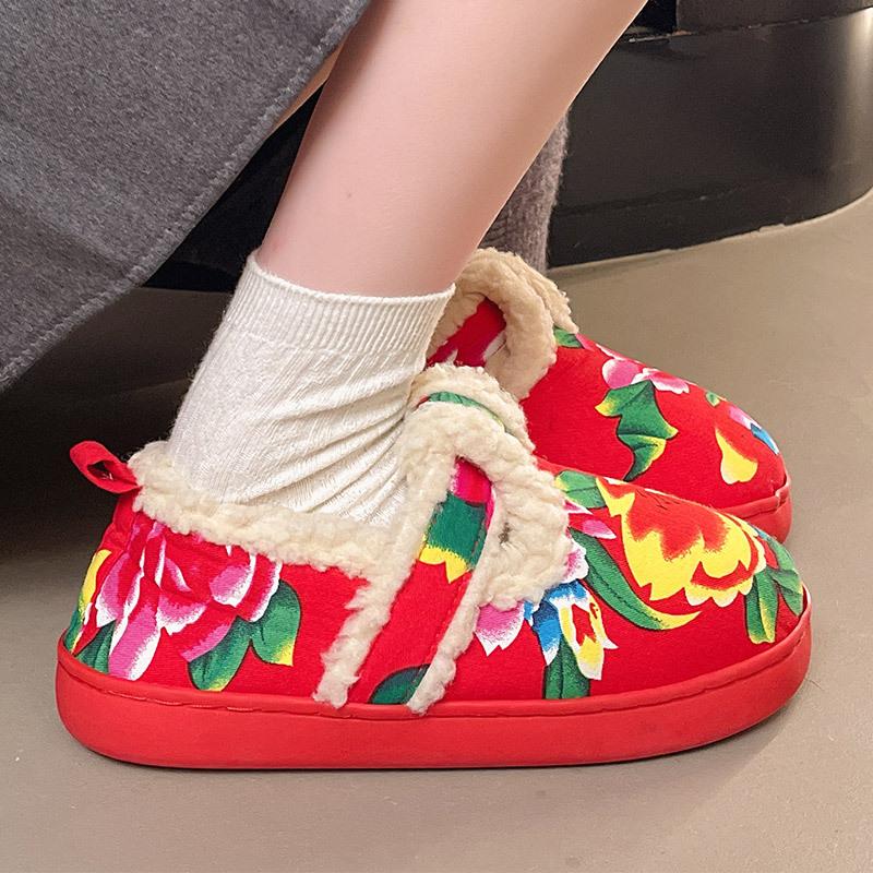 Fashion Zapatos 2025 Winter New Retro Ethnic Style Woman Shoes Comfort Anti Slip Women's Ankle Boots Simple Versatile Women Cotton Shoes