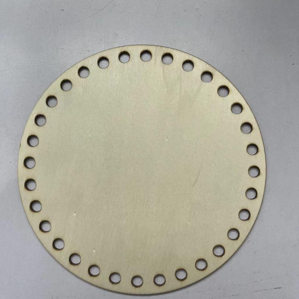 1 Stück Handgefertigter Runder Korbboden - Natürlicher Holzboden für DIY Aufbewahrung, Häkeltasche, Bastelprojekte, Heimorganisator