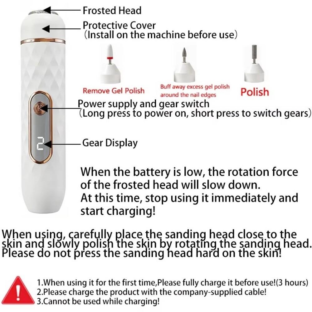 2/5 In 1 Foot Trimmer Adjustable Callus Remover Pedicure Tool Electric Foot File Foot Care Tool