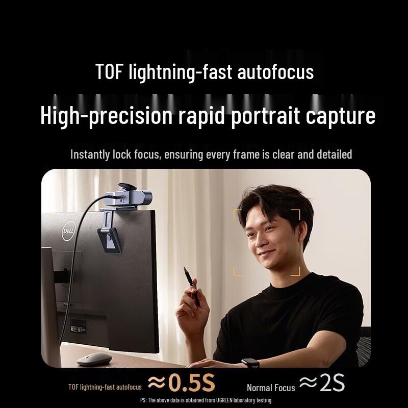 UGREEN 4K USB Webcam with Autofocus & Dual Mics