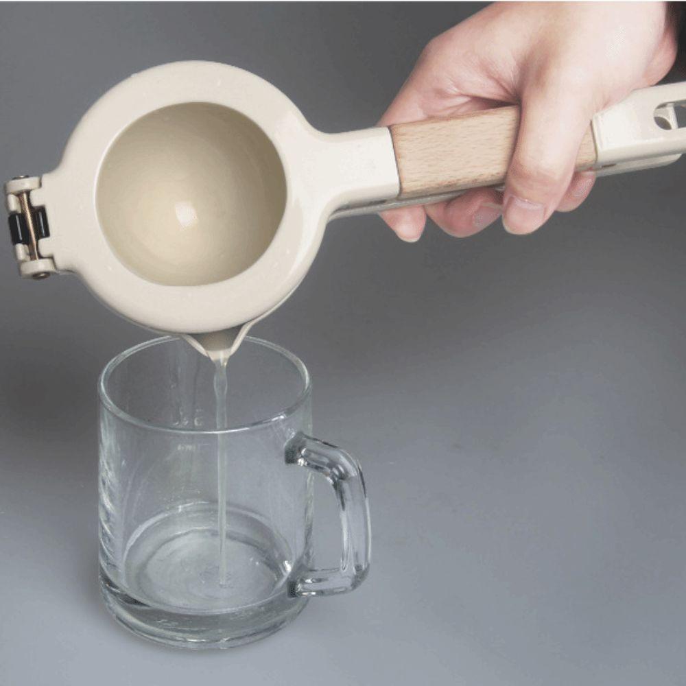 Ergonomic Design Manual Juicer Zinc Ally Wood Handle Fruit Press Juicer Lemon Squeezer Fresh Juice