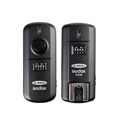 Godox Transmitter and Receiver GHz Flash Studio Strobe Trigger Camera Shutter Wireless Compatible with Nikon and More FC-16N Set, 2.4 16-Channel