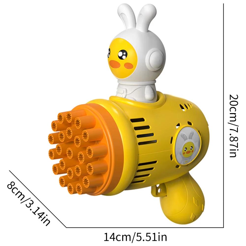 Bubble Water Toys Space Rabbit Bubble Gun for Kids Bubble Machine Automatic 23 Hole Bubble Maker Outdoor Beach Party for Kids
