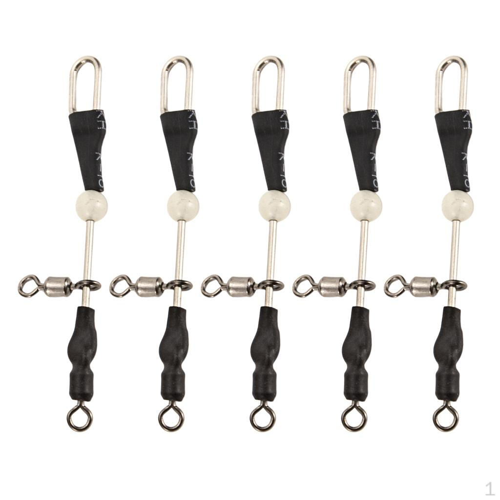 

1 Set of Fishing Ball Bearing Swivels Steel Roller Connector Swivel Assortment 5 Pieces