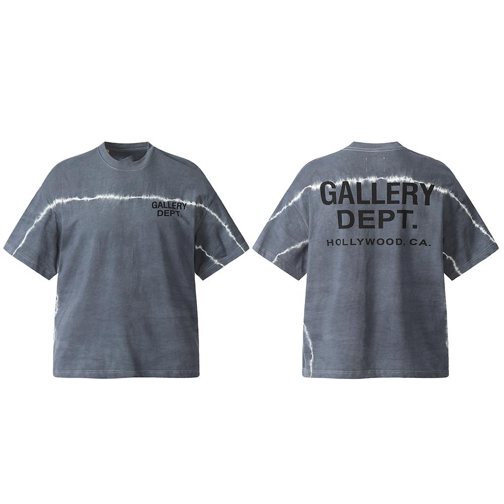 

Men Women Dept Hollywood CA Blue Tie Dye Oversized T-shirt Streetwear Cotton Tee XL