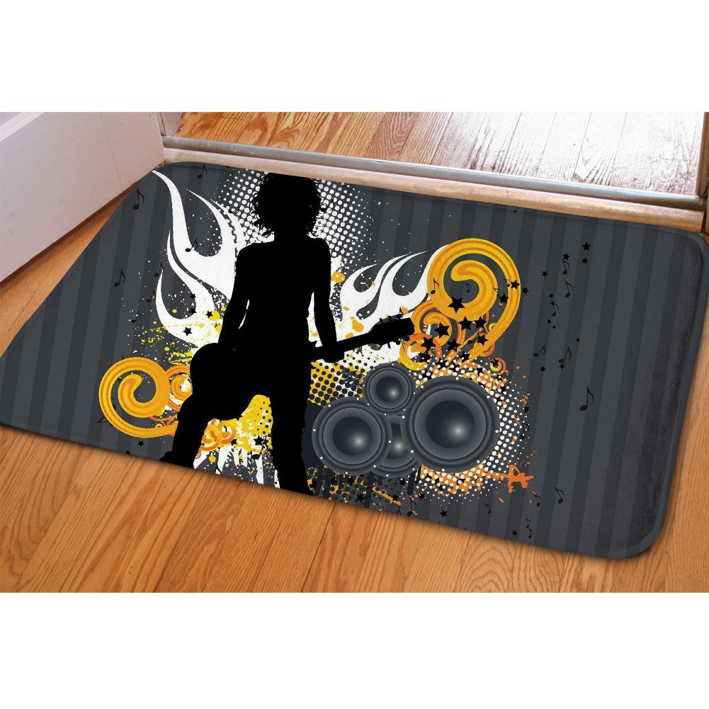 Banksy Bath Mat Graffiti Love Deep Loving And Embracing Couple With Diving Helmets On Dark Gray Doormat Carpet Door Home Decor