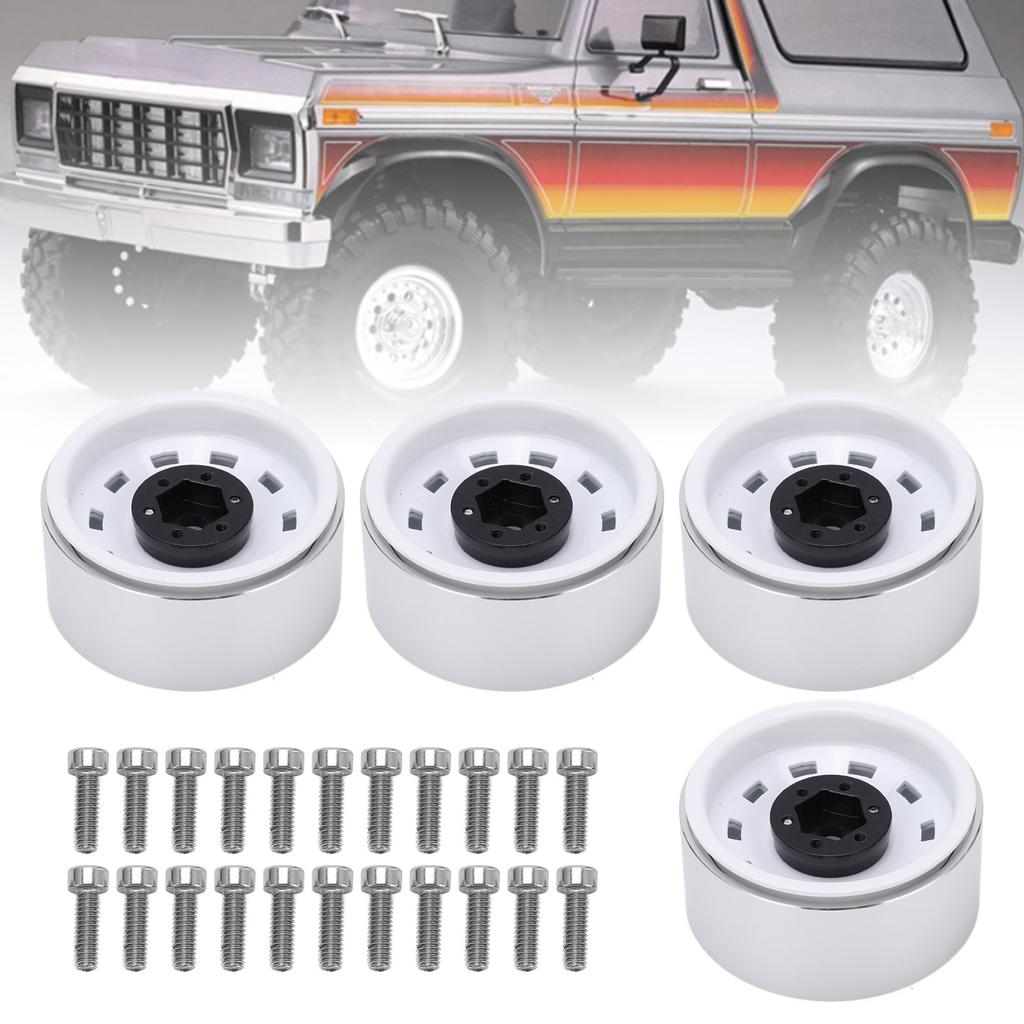 4pcs Metal 1.9 Inch Wheel S 10 Hole Hub for SCX10 1/10 RC Climbing Car