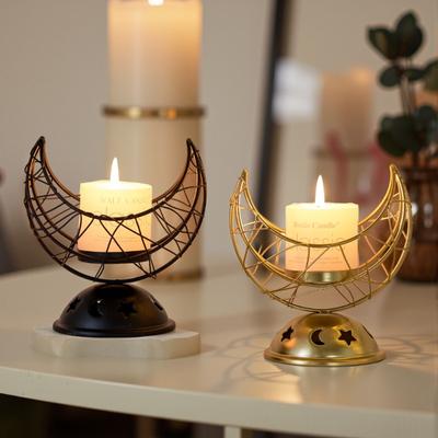 Handlicher halbmondförmiger Metall-Räuchergefäß Goldene Wohnzimmer-Desktop-Räuchergefäß-Dekoration