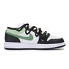 Jordan Air Jordan 1 Abrasion Resistant Low top Vintage Basketball Shoes Men's Black Green 553558-131(Team85-)