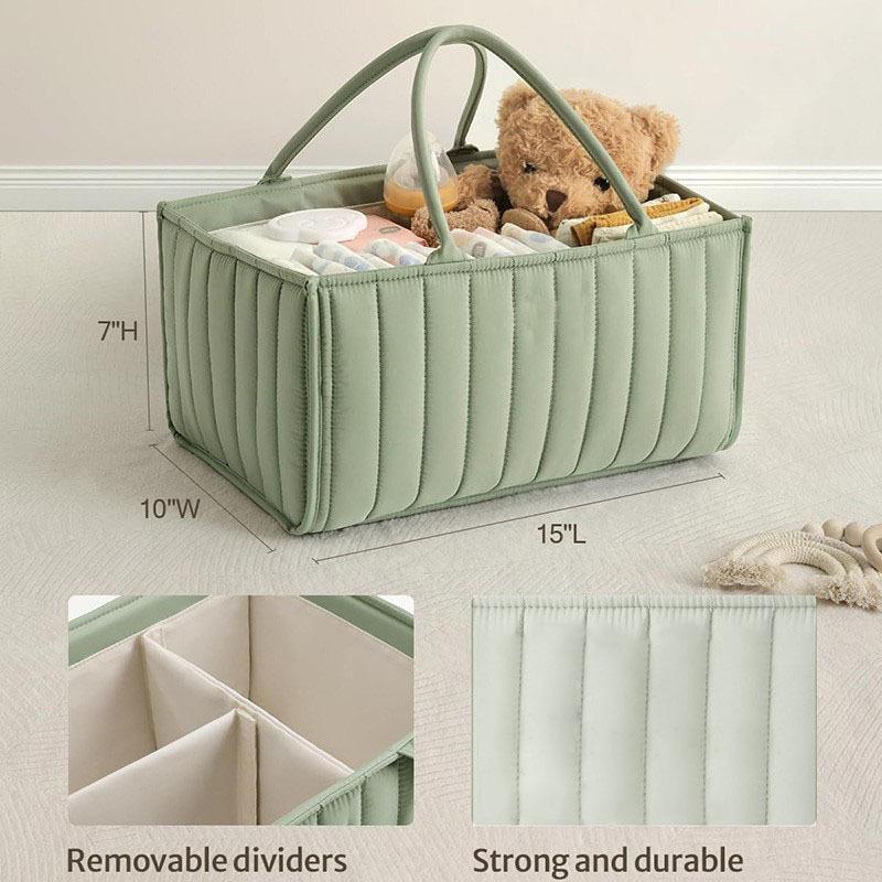 Baby Diaper Caddy Organizer Stylish Storage Basket for Newborn Essentials, Nursery Storage Bin and Car Organizer for Diapers