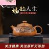 Yixing Handmade Purple Clay Pot, Raw Mine Gold Descending Slope Mud, Fuyun Life, Kung Fu Tea Set, Chinese Tea, 260ml
