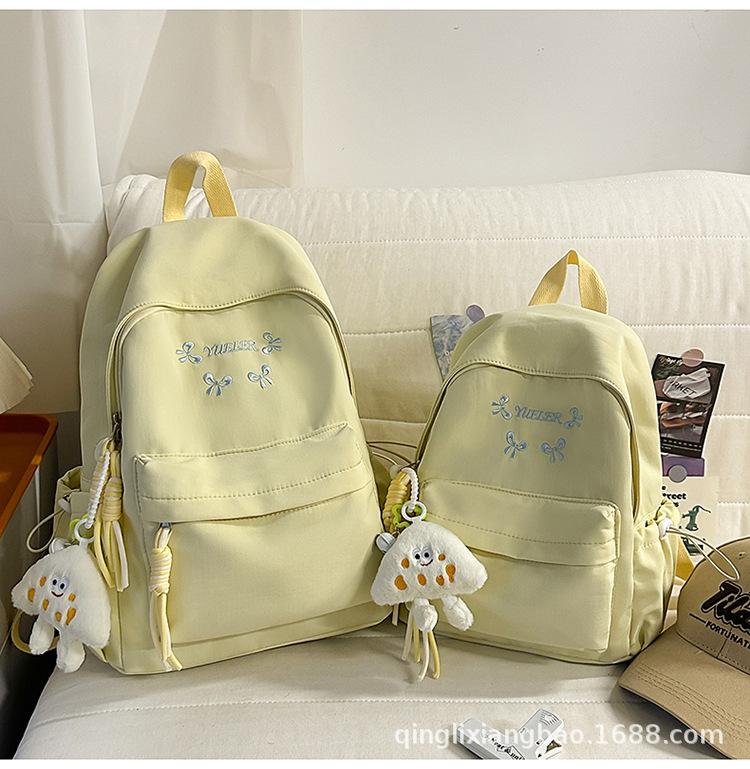 Schoolbag Schoolbag Female Junior High School Student High School Student Versatile Backpack New High Value Large Capacity Weight Backpack
