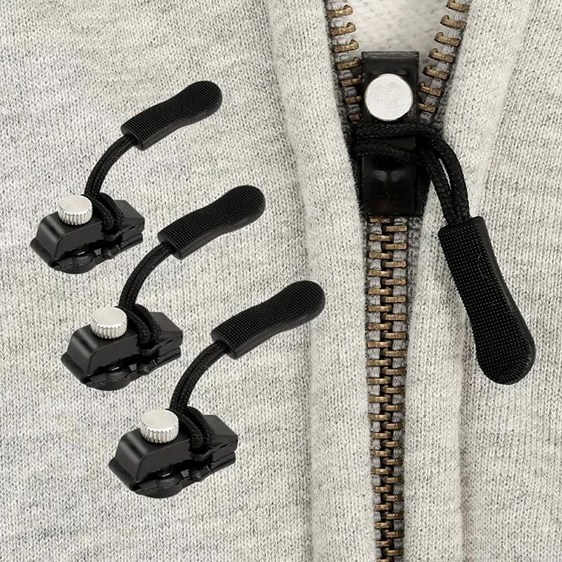 Zipper Repair Kit Universal Quick Instant Detachable Zipper Head Replacement Zipper Slider Pull for Jacket Bags Coat Free Sewing