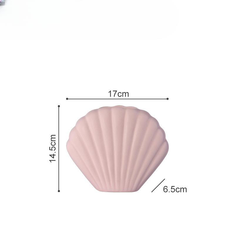 Shell Ceramic Vase Craft Ornaments Home Living Room Entrance Decoration Ornaments Homestay Dining Table Home Decoration Props