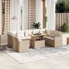 VidaXL Garden Lounge Set with Cushions 10 Pcs, Patio Sofas, Patio Furniture Set, Outdoor Furniture, Beige 3271457