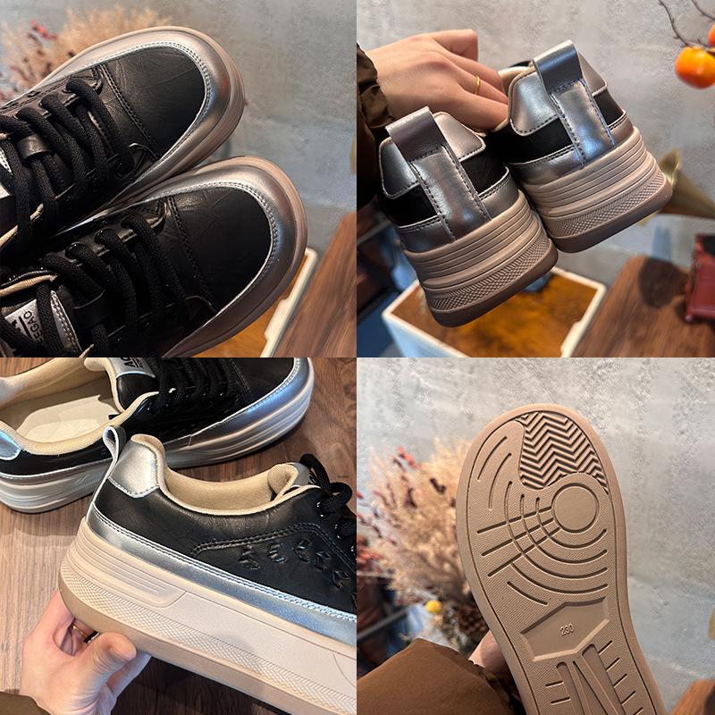 Retro little white shoes spring new platform casual fashion muffin shoes comfortable women's shoes sports board shoes single shoes