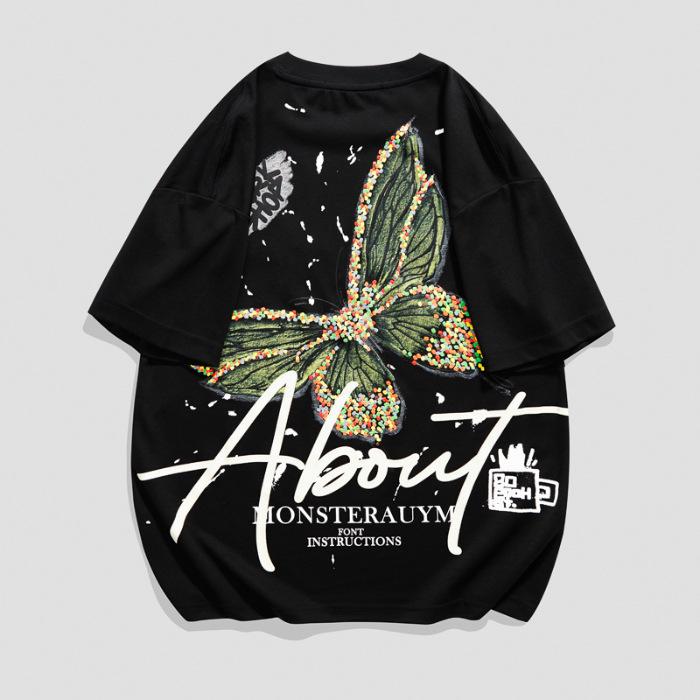 T-shirt Men's Printed T-shirt Clothes Loose Summer Men's Short-sleeved Shirt