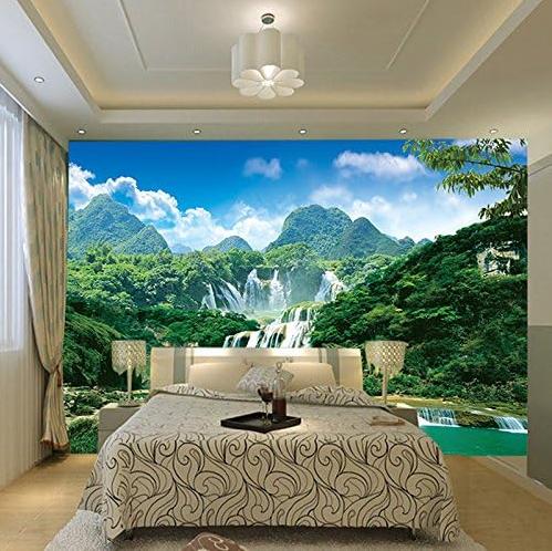 Mural Waterfall Wallpaper Landscape Background Wall Mural Living Room Bedroom Home Decoration Mural