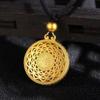 Gold Color Eight Treasures, Rich and Noble, Hollow Lotus Eight Treasures Compass Pendant, Fuzi Hangtag, Couple Necklace Pendant