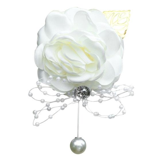 Yousheng Rose Wrist Corsage Boutonniere Fine Workmanship Rhinestone Corsage Elegant Wedding Flower Accessories