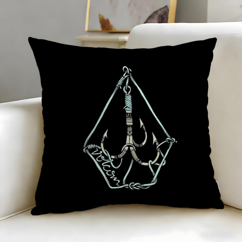 classic fashion brand Volcom Cushion Cover Soft  EasyWash Pillow Case  Versatile for Couch Bed Travel and Office