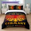 Eintracht Frankfurt Custom Name Text Bedding Set 1 Duvet Cover+2 Pillowcases Soccer Logo Personalized Gift For Special Occasion Bedroom Decor