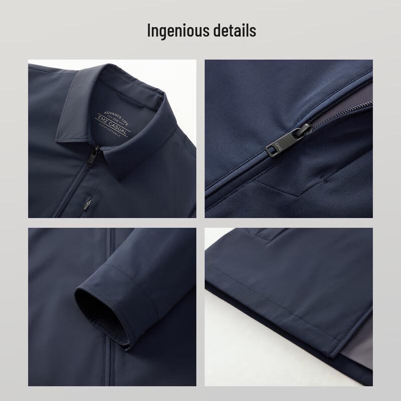 EMZ Erdos Men's Business Casual 3-Proof Collared Jacket