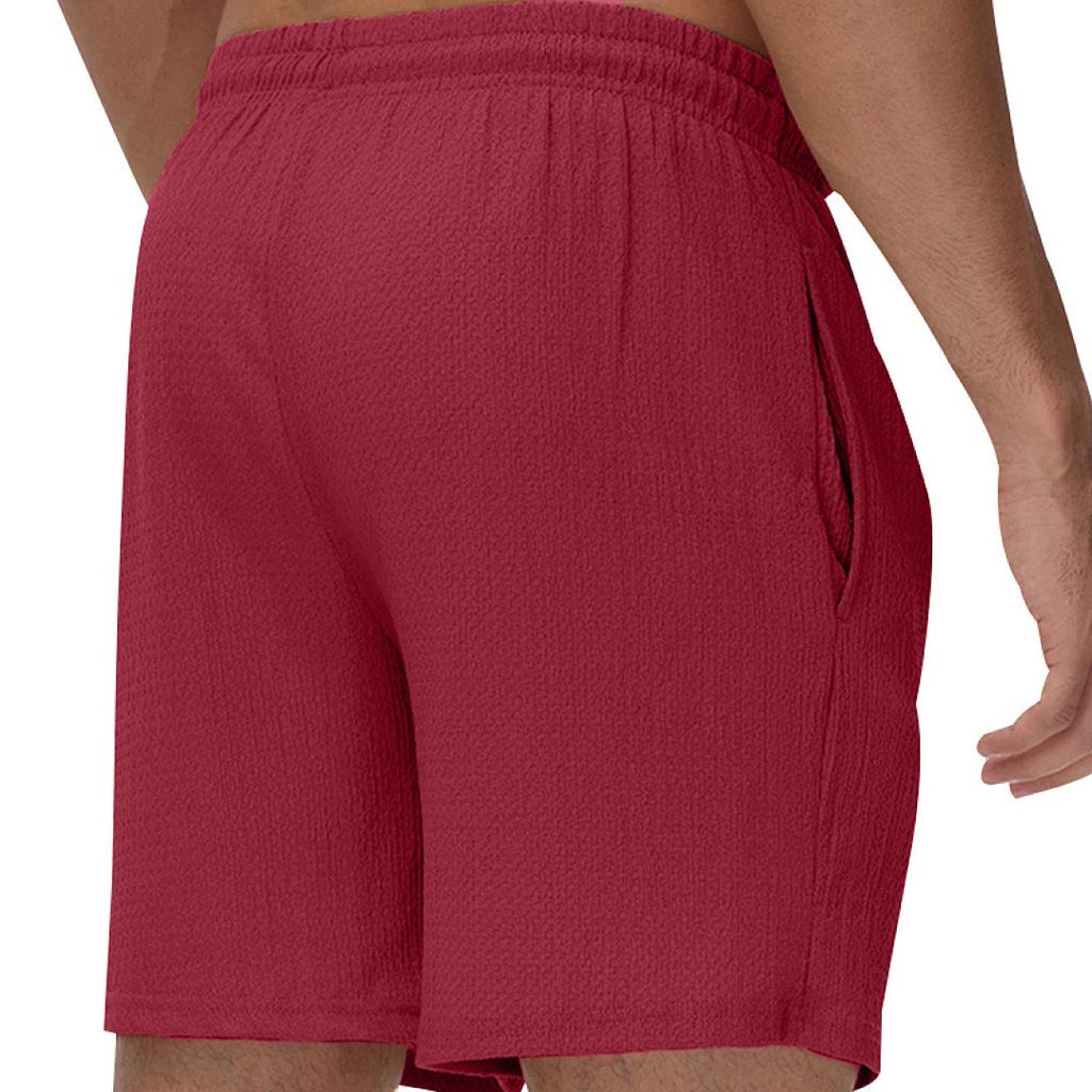 Gym Men's Summer Vacation Two Piece Double Layer Fitness Speed Drying Exercise Slow Running Function Casual Drawstring Shorts