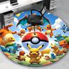 1pc Pokémon Pikachu & Friends Round Carpet - Anime Design Chair Mat, Office Gift, Seasonal Decor, Suitable for Home