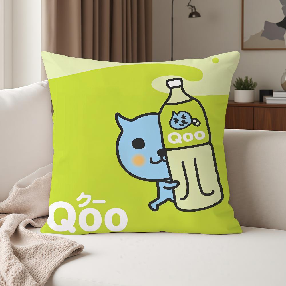 

Cartoon Cute Q-Qoo-O Pillow Case Suitable For Bedrooms Living Rooms Cars Home Decoration 12x12Inch