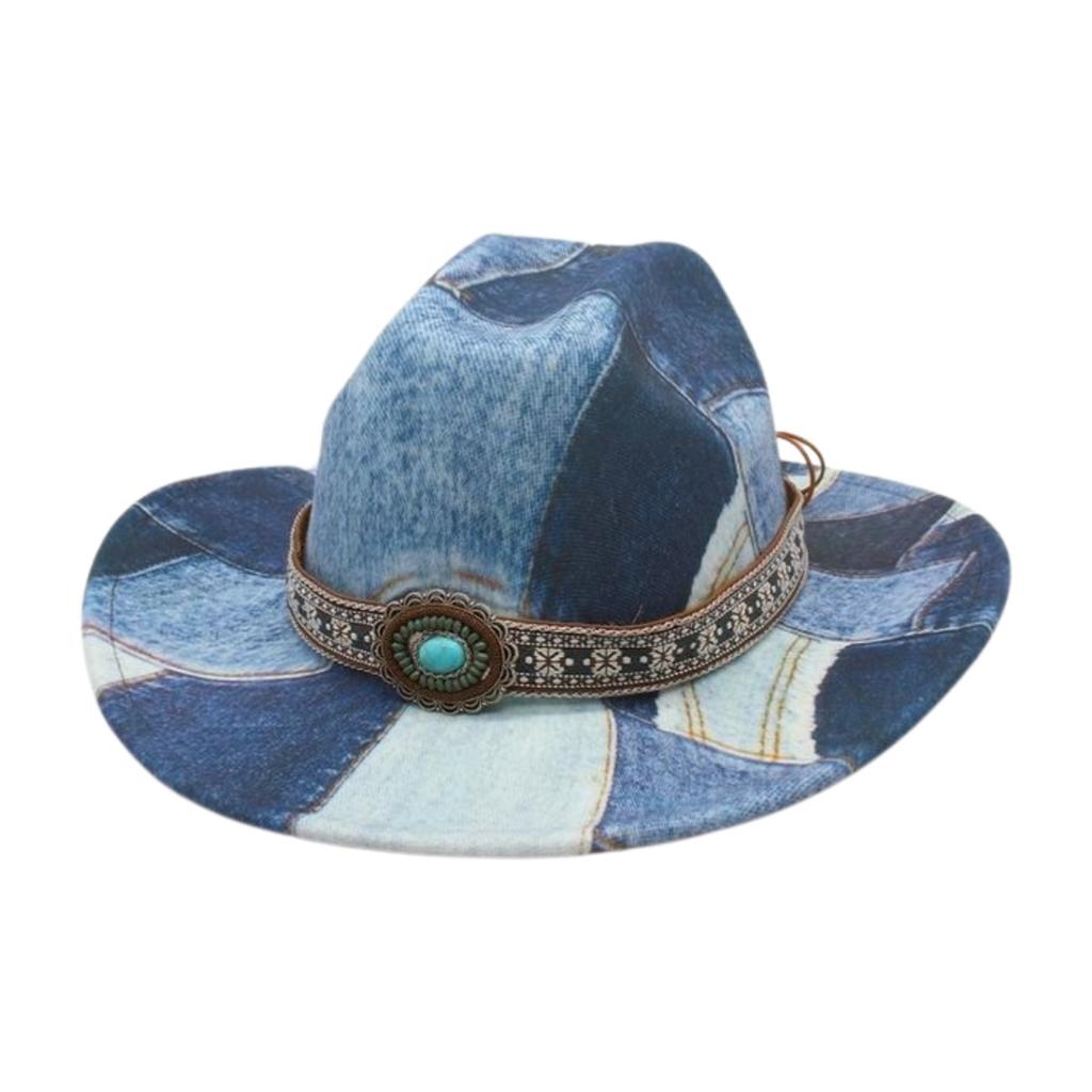 Simple And Old Western Cowboy Hat Travel Vacation Jazz Hat High-End Photography Concave Shape Retro Cowboy Hat