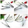 Ice Clamp Stainless Steel Ice Tongs Spring Design with Serrated Grip Non-Slip Ice Clip for Sugar Cubes Snacks