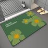 Bathroom Green Floor Mat Strong Water Absorption Soft Diatom Mud Mat Toilet Door Non-slip Door Mat Toilet Door Carpet Mat