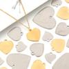 LOULEUR 10pcs Stainless Steel Metal Heart Shape Connectors For Bracelets Pendants Blank Diy Charms Jewelry Makings Findings