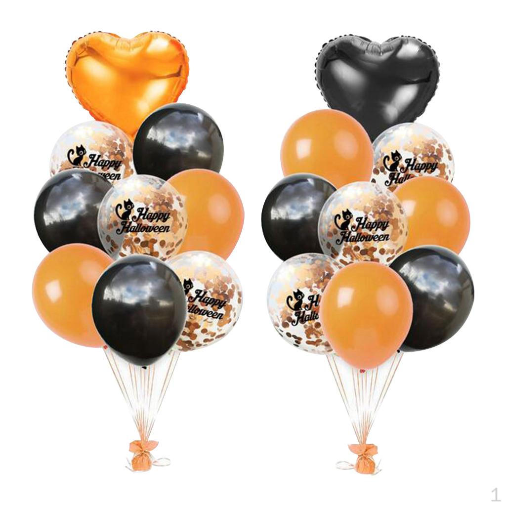 18pcs/Set Halloween Balloon Latex Confetti for party Decor Cat